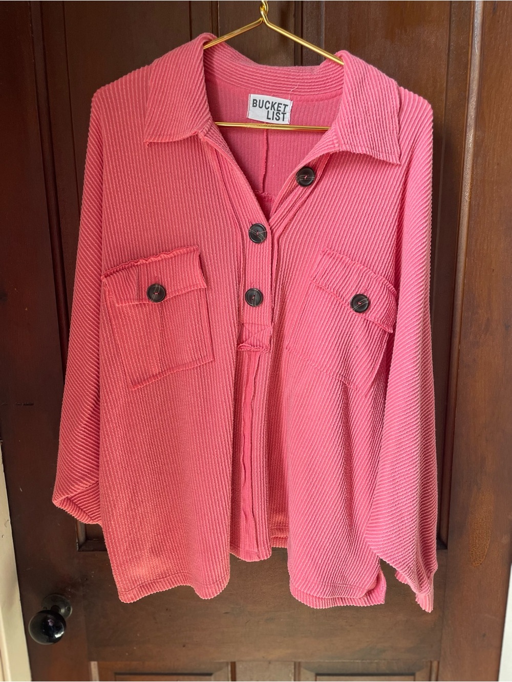 Bucketlist women's extra large pink pullover top